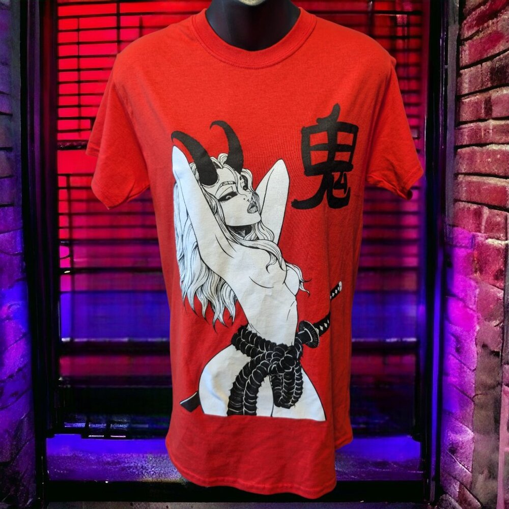 Threadless Tyler Deberry Japaneese Samurai Woman Succubus T-Shirt